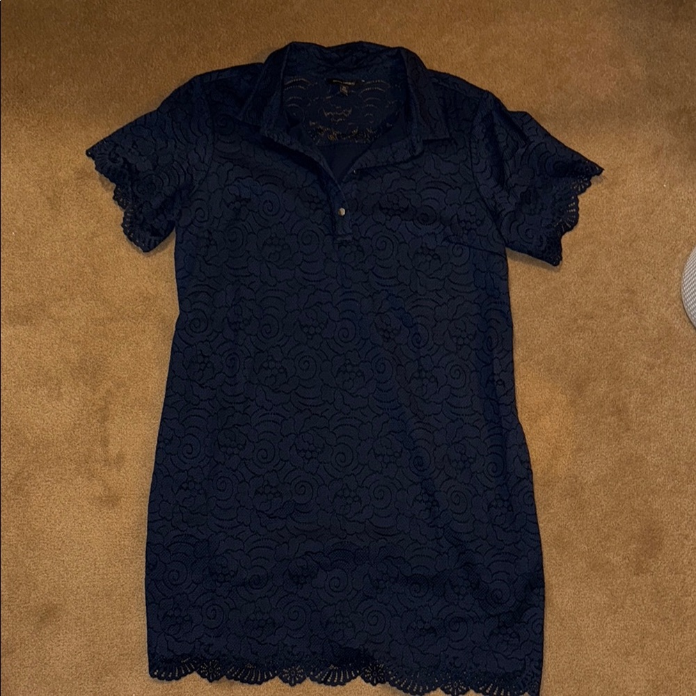 Banana Republic Navy Lace Mini Dress